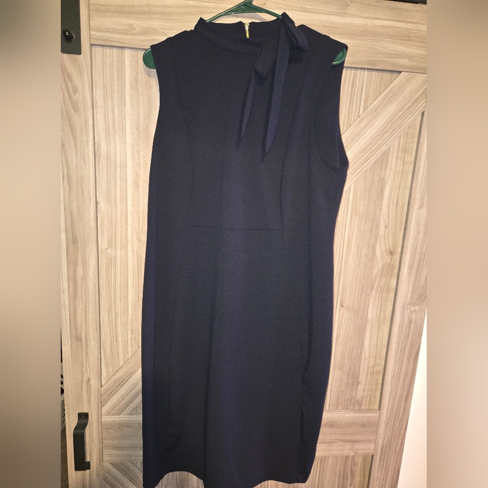 Calvin Klein Navy Blue Sleeveless Midi Dress